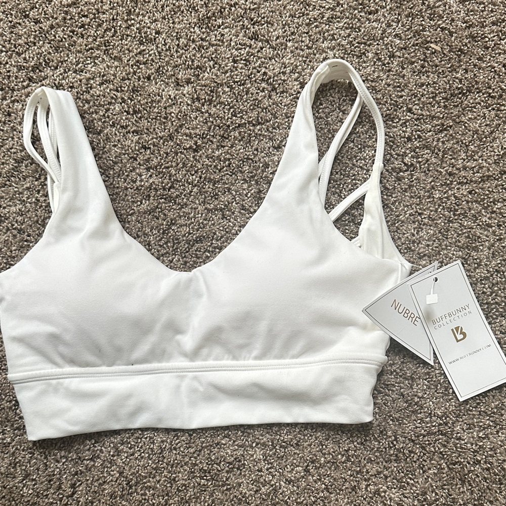 BuffBunny Cream Double Strap Bra